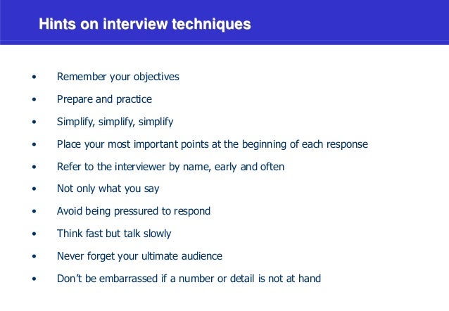 interview points