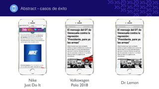 Abstract - casos de éxito!
Nike
Just Do It
Volkswagen
Polo 2018
Dr. Lemon
 