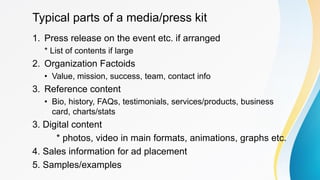 What Is Media Kit.pdf Media kit basics | PDF