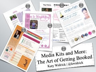Media Kits and More:
The Art of Getting Booked
Katy Widrick | @kwidrick
s
sss
s
s
 