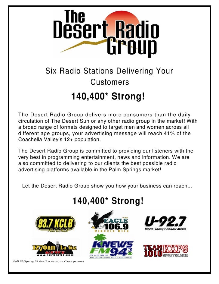 Palm Springs Radio Media Kit