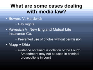 Media Law PPT Media Law PPT