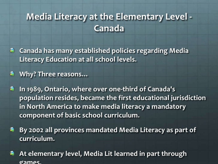 Media Literacy In Education