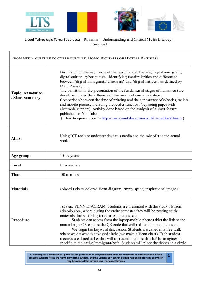 Media Literacy Lesson Plans Booklet Final