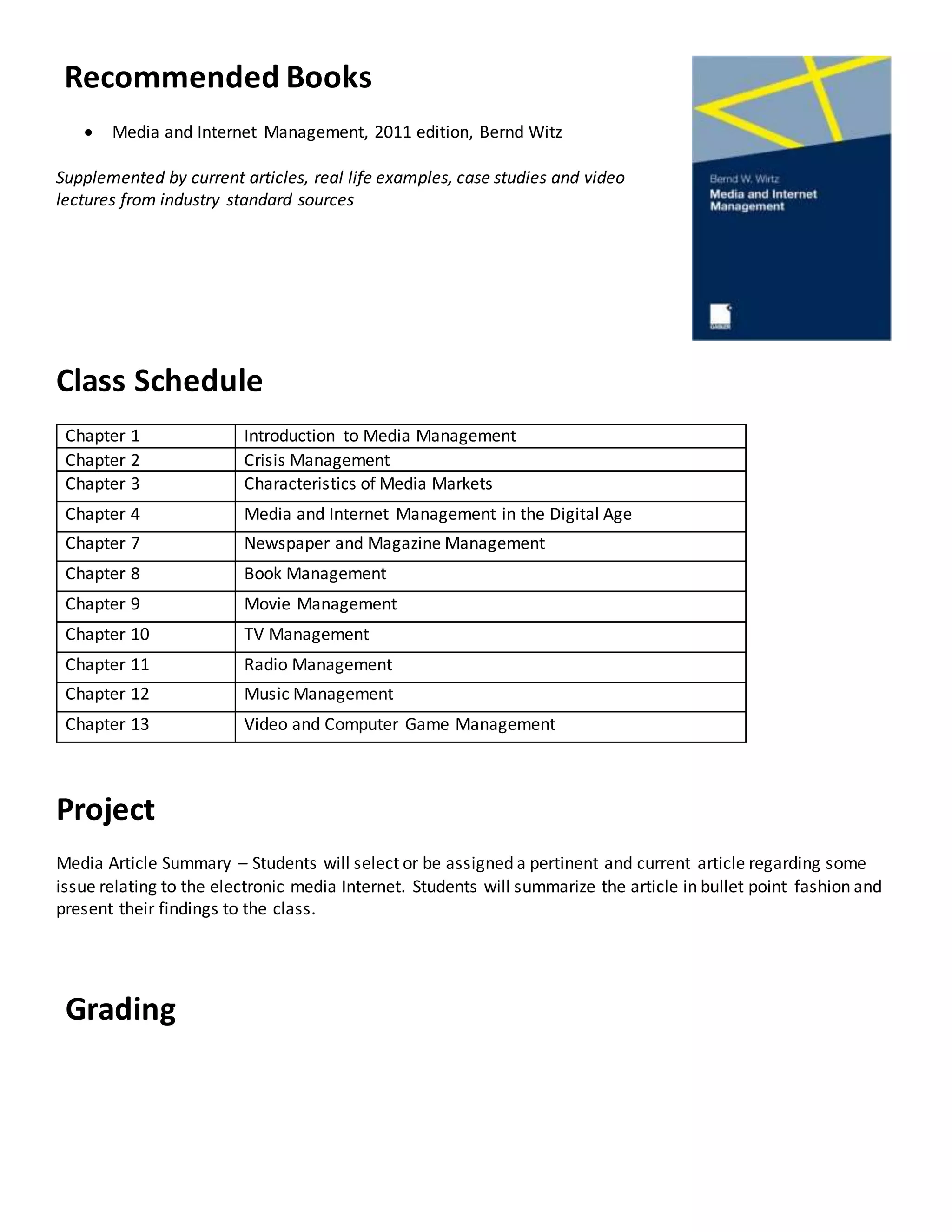 Media Management Course Outline PDF media-management-course-outline-pdf