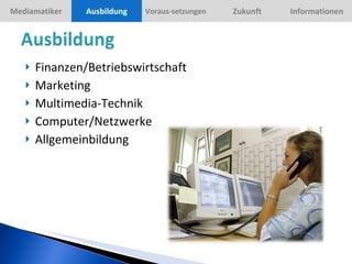 Finanzen/Betriebswirtschaft Marketing Multimedia-Technik Computer/Netzwerke Allgemeinbildung Ausbildung 