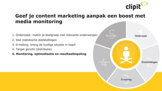 Media Monitoring Tour 22 november Amsterdam - Content marketing special