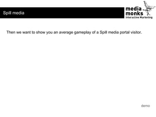 Spill media



 Then we want to show you an average gameplay of a Spill media portal visitor.




                        ...