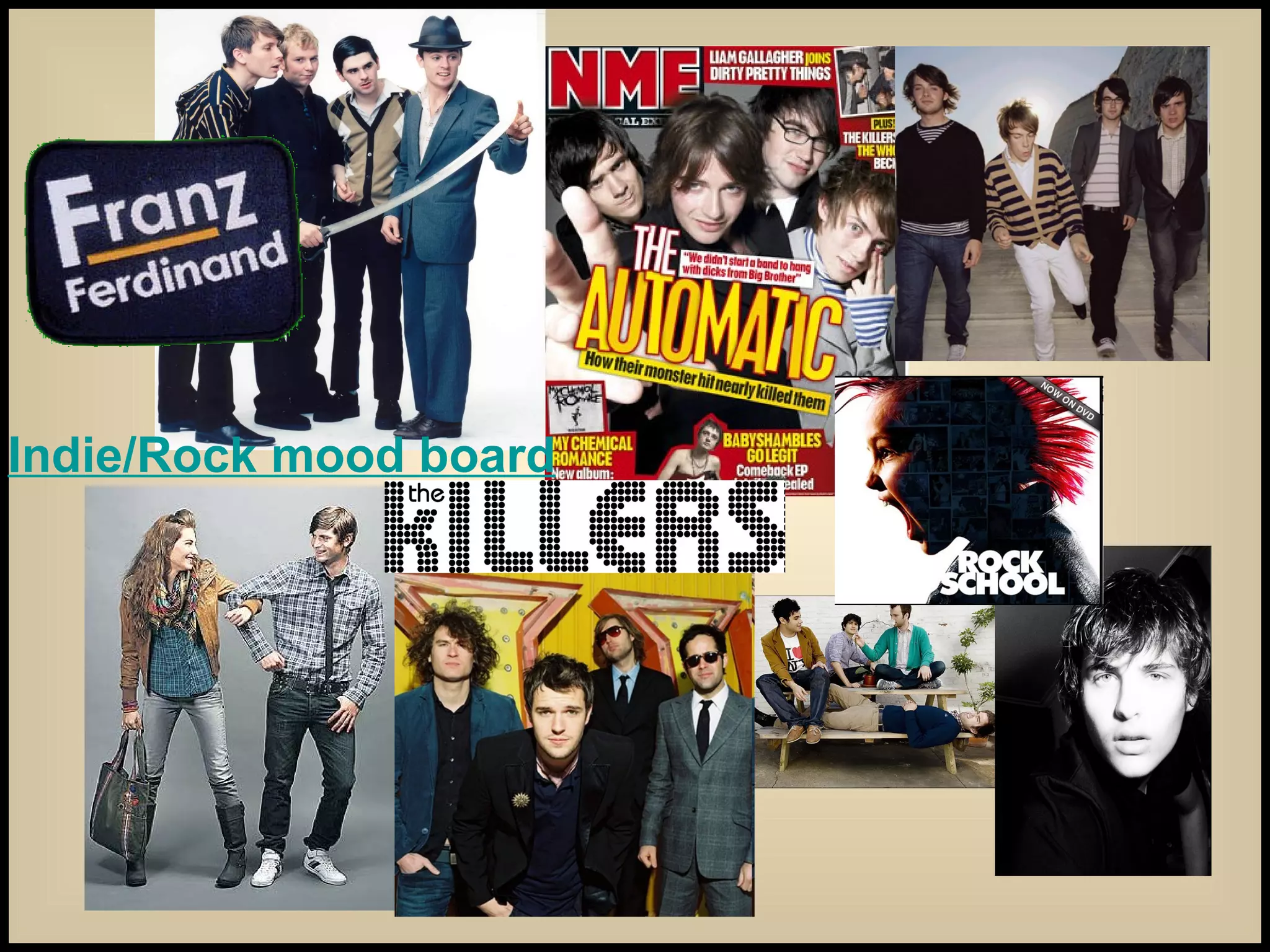 Media Mood Board Bands | PPT