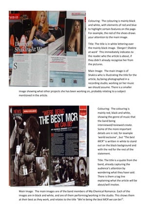 Media music magazine double spread complete