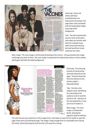 Media music magazine double spread complete