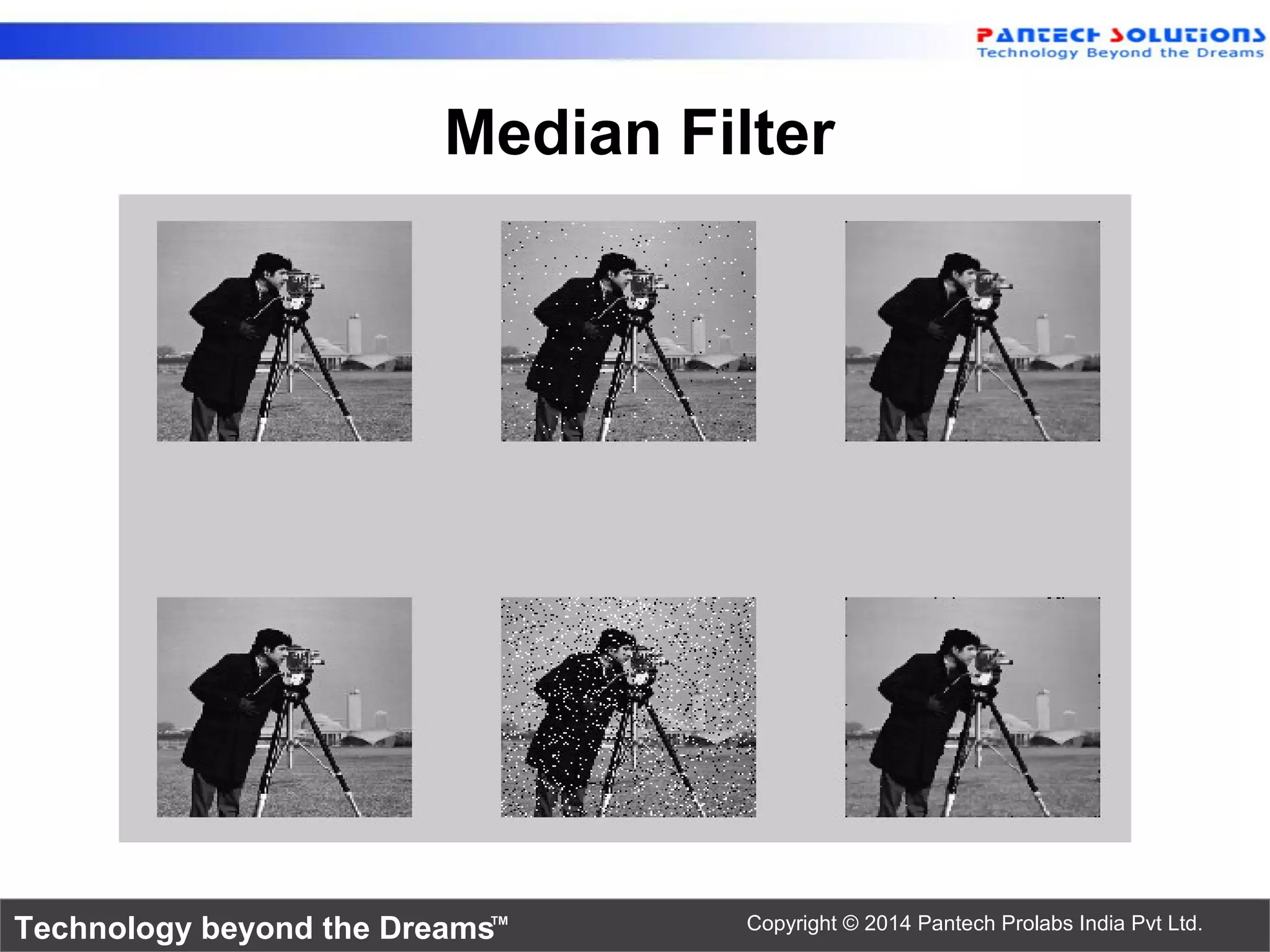 Technology beyond the Dreams™ Copyright © 2014 Pantech Prolabs India Pvt Ltd. Median Filter 