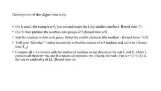 Medians of Median Algorithm (1).pptx