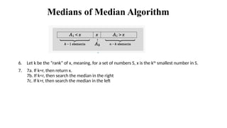 Medians of Median Algorithm (1).pptx