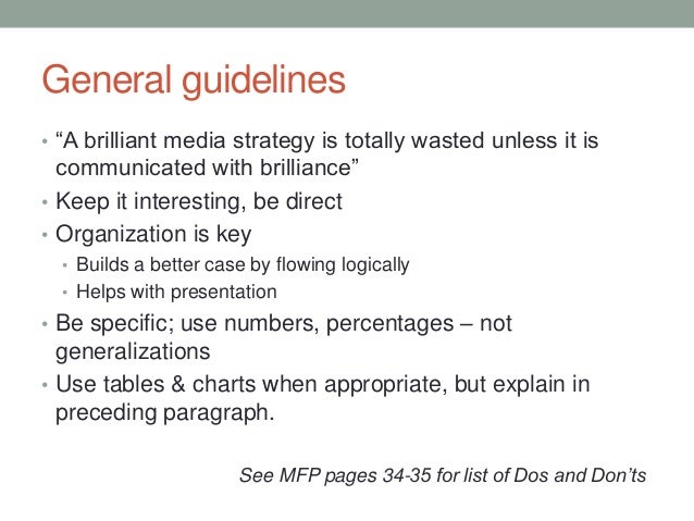 media objectives and strategies 1 30 13 media objectives