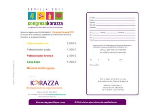 Congreso Korazza 2011




                                  Patrocinador oro                                             9...