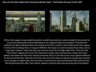 Title Sequence Analysis - Panic Room | PPTX