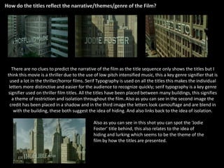 Title Sequence Analysis - Panic Room | PPTX
