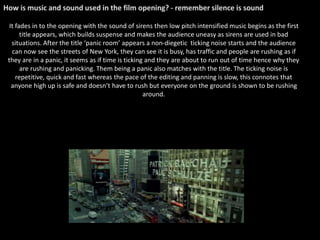 Title Sequence Analysis - Panic Room | PPTX