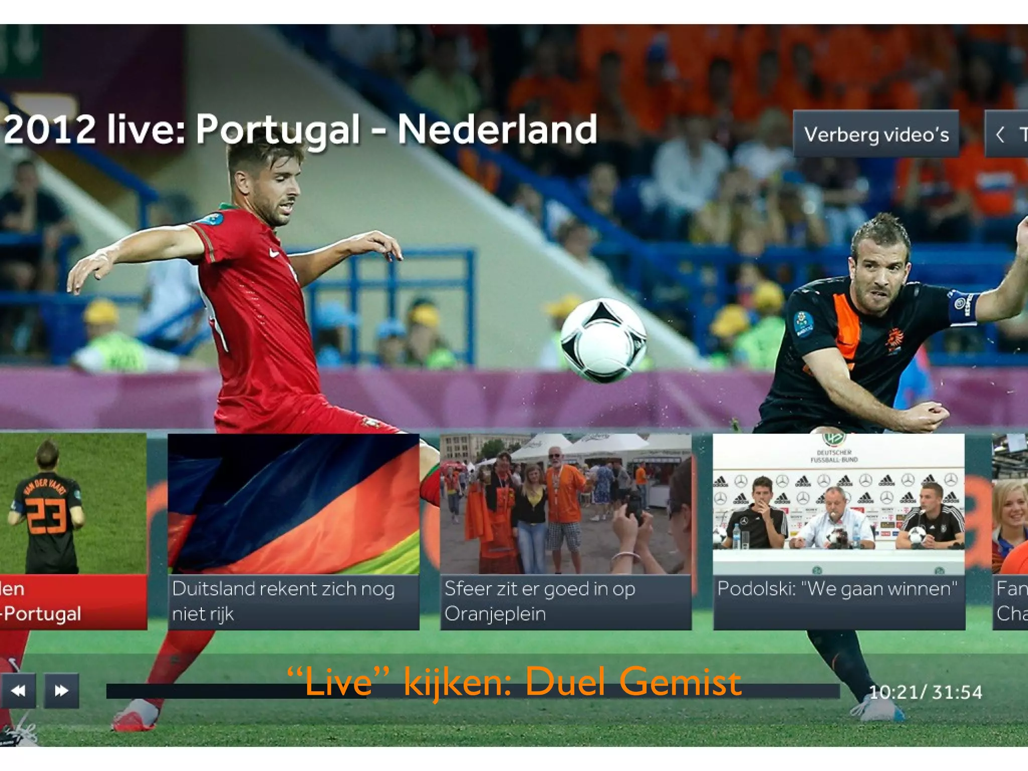 ‘‘Live’’ kijken: Duel Gemist
 