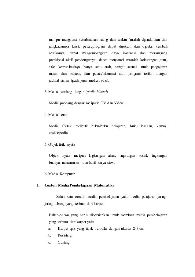 11++ Makalah Media Pembelajaran Matematika Sd | My Makalah