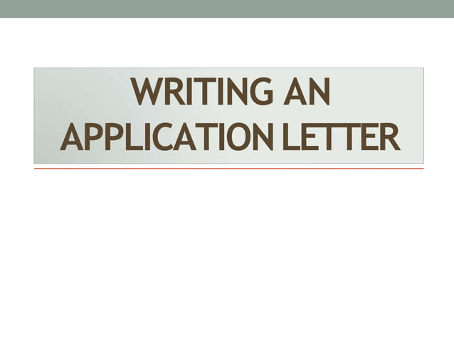 materi application letter ppt