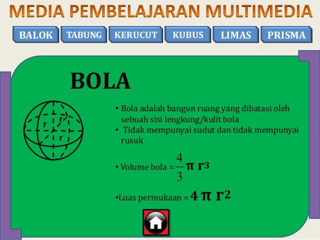 Media pemberlajaran multimedia bangun ruang