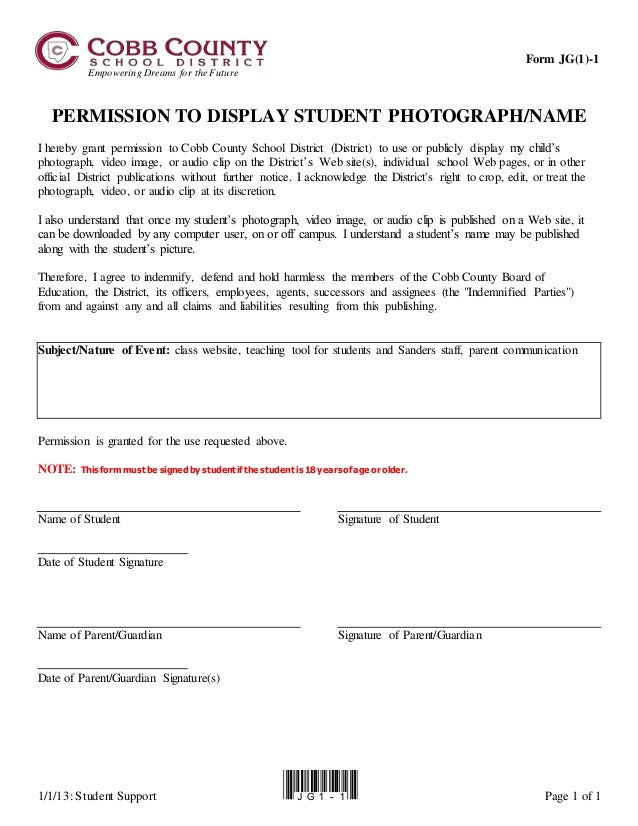 school permission slips