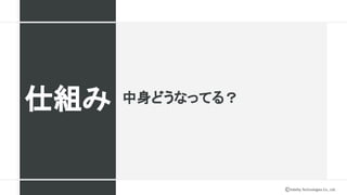 Mobility Technologies Co., Ltd.
中身どうなってる？
仕組み
 