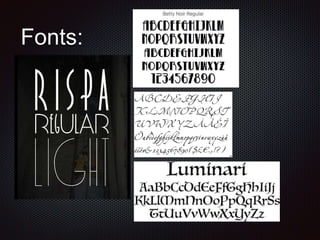 Fonts:
 