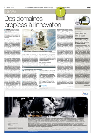 4 · avril 2010                                            Supplément publicitaire rédigé et produit par mediaplanet
                                                                                                      étape



   news                                                                                                                                                1
Des domaines                                                                                                                                         CHOISISsEZ
                                                                                                                                                     BIEN VOTRE
                                                                                                                                                      SECTEUR




propices à l’innovation
■■Question  Quels sont les sec-
             :                                                                                                                                     de développer de nouveaux secteurs –
                                                                                                                                                                                                       Les cleantech.
                                                                                                                                                                                                                             Photo: istockphoto.com



                                                                                                                                                                                                       Ce nouveau secteur en plein essor.

teurs porteurs suisses en matière                                                                                                                  comme la bioinformatique et l’infor­
d’innovation ?                                                                                                                                     matique médicale – nés d’une rencon­                Éco-innovations
■■Réponse  Principalement, les
             :
biotech, les medtech, les nouvelles
                                                                                                                                                   tre avec la branche des nouvelles tech­
                                                                                                                                                   nologies de l’information et de la com­             Les cleantech
technologies de l’information et de
la communication, sans oublier les
                                                                                                                                                   munication (NTIC).Cette dernière bran­
                                                                                                                                                   che NTIC a bénéficié, en 2008, de près de           ont la cote
cleantech.                                                                                                                                         2,3 milliards de francs de RD des entre­
                                                                                                                                                   prises privées en Suisse. C’est l’autre do­         Alors que les cleantech re-
Toutes les études convergent : la Suis­                                                                                                            maine porteur d’innovations dans un                 présentent un marché en
se est la championne internationale en                                                                                                             pays où 83 % de la population surfent               plein essor, une nouvelle
matière d’innovation. Et ce n’est pas un                                                                                                           online et près de 13 500 sociétés de NTIC           plate-forme leur est dédiée
hasard. La Confédération helvétique dé­                                                                                                            naviguent. À l’échelon international, la            en Suisse romande.
pense, en effet, 2,9 % de son produit in­                                                                                                          Suisse compte d’ailleurs parmi les pays
térieur brut (PIB) en recherche et déve­                                                                                                           leaders en matière de NTIC. Représen­               Les énergies renouvelables, l’effi­
loppement (RD), contre une moyenne                                                                                                                tant environ 8 % de son produit national            cacité énergétique, le stockage de
de 1,9 % dans l’Union européenne. En                                                                                                               brut, ce secteur la place au 3e rang der­           l’énergie, les matériaux renouvela­
2008, les entreprises privées ont ain­                                                                                                             rière le Japon et la Suède. C’est dans ce           bles, la gestion des déchets, la ges­
si investi près de 12 milliards de francs                                                                                                          domaine aussi que les spécialistes déni­            tion durable des eaux…Tous ces sec­
pour leurs activités de RD menées en             Cmi. Centre de MicroNano Technologie à Ecole Polytechnique Fédérale de Lausanne.                 chent les sociétés les plus prometteuses            teurs font partie du large spectre
Suisse, selon l’Office fédéral de la statis­      	                                                                        Photo: alain herzog
                                                                                                                                                   d’Europe. Selon le dernier Top 100 éla­             couvert par les cleantech. Un sec­
tique (OFS). Des dépenses concentrées                                                                                                              boré, tous les ans, par le magazine spé­            teur en plein essor dans le monde et
sur un nombre «relativement restreint»            aussi les medtech – ont ainsi connu, ces        logie est loin d’être un long fleuve tran­       cialisé dans les nouvelles technologies             en particulier en Suisse, puisque ce
de branches, précise l’OFS.                       dernières années, un essor considéra­           quille. Selon les spécialistes, développer       Red Herring, cinq de ces «jeunes pous­              secteur représente déjà 160 000 em­
                                                  ble avec un taux de croissance de 10 %          une nouvelle molécule demande entre              ses» étaient suisses. Robotique médi­               plois helvétiques. Pour favoriser le
Les branches les plus actives                     par an.Aujourd’hui,près de 750 entrepri­        800 millions et 1 200 millions de francs         cale, logiciel de reconnaissance faciale,           développement des cleantech, des
Au premier rang, la branche «pharma»              ses emploient 20 000 personnes dans le          d’investissement, pour une chance de             reconnaissance d’image sur mobiles,                 plateformes intercantonales ont vu
avec 4,6 milliards de francs investis en          secteur de la santé. On y dénombre aussi        succès de l’ordre de 1 % !                       procédés de modélisation des villes en              le jour, en lien avec la plateforme na­
2008. La pharmacie bénéficie ainsi de             près de 500 laboratoires dans le domai­                                                          3D et procédés d’optimisation et d’or­              tionale gérée par l’Office suisse d’ex­
plus du tiers du total des dépenses de            ne des sciences de la vie réunissant pas        Les nouveaux secteurs                            ganisation de l’information sont des in­            pansion commerciale. La der­ ière n
RD.Un phénomène planétaire puisque               moins de 5 000 chercheurs. Reste que la         qui émergent                                     novations helvètes qui ont ainsi le vent            est née dans le Valais, sur le site
le secteur pharmaceutique et biotechno­           quête du Graal en matière de biotechno­         Mais le secteur médical a aussi permis           en poupe. Mais parmi les secteurs les               technologique BlueArk, portée par
logique capte plus de 19 % des investisse­                                                                                                         plus prometteurs, il y en a un qui mon­             sept cantons de la Suisse occiden­
ments mondiaux en RD. Une situation               Faits                                                                                           te inexorablement : celui des cleantech.            tale. Dénommée CleantechAlps, elle
expliquée notamment par ce nouvel el­                                                                                                              Comprendre les technologies propres,                vise à soutenir et donner de la visibi­
dorado que constituent les biotechnolo­           La Confédération en tête de peloton                                                              c’est-à-dire l’ensemble des techniques              lité aux entreprises offrant des tech­
gies.Après la fin du modèle économique            ■■ Pour la seconde année consé-                 ■■ La Suisse détient le plus grand               et des services qui utilisent les ressour­          nologies propres ainsi qu’à favori­
classique fondé exclusivement sur des             cutive, la Suisse est en tête du clas-          nombre de demande de brevets par                 ces naturelles, l’énergie, l’eau, les matiè­        ser les coopérations. Son lancement
blockbusters médicamenteux d’origine              sement des pays européens les plus              habitant.                                        res premières dans une optique systé­               opérationnel est programmé le 1er
chimique, les firmes pharmaceutiques              innovants, selon le tableau de bord             ■■ La concurrence en matière                     matique de réduction des nuisances en­              juin 2010 à Genève. «Notre première
ont aujourd’hui l’obligation de dénicher          européen de l’innovation (European              d’innovation entre pays reste soute-             vironnementales et de développement                 démarche sera d’abord de réperto­
les molécules les plus innovantes,issues          Innovation Scoreboard). Sa capaci-              nue. «Ces dix dernières années, bon              durable.Un thème porteur dans un pays               rier les différentes filières de clean­
pour moitié des biotechnologies. Et les           té d’innovation a affiché, en 2009, un          nombre de pays de l’Union euro-                  qui a fait de la protection de l’environne­         tech en Suisse romande», décrit Eric
biotech santé sont devenus en quelques            taux de croissance moyen de 3,3%, en            péenne, notamment la Finlande, le                ment une pierre angulaire.Aujourd’hui,              Plan,son secrétaire général.La plate-
années les principaux fournisseurs de             hausse de 0,5% par rapport à 2008.              Danemark, la Belgique et l’Allema-               les cleantech représentent d’ailleurs               forme jouera ensuite un important
nouvelles molécules pour les grandes              ■■ Selon l’institut KOF, la Suisse              gne, ont gagné du terrain par rap-               une valeur ajoutée brute d’environ 20               rôle de conseil et de go-between en­
pharmas. Pas étonnant, dès lors, de voir          présente en 2009 la meilleure capa-             port à la Suisse», souligne l’institut           milliards de francs par année. En 2008,             tre les entreprises, les administra­
se multiplier les «jeunes pousses» dans           cité d’innovation au monde dans l’in-           KOF.                                             elles ont contribué pour 3,5 % au PIB de            tions, les financeurs et les clients.
ce domaine. Une dynamique au sein                 dustrie et les services. La part élevée                                                          la Suisse.
de laquelle la Suisse romande a su tirer          d’entreprises innovantes et la capacité            A consulter
                                                                                                    !
                                                                                                                                                                                                                                 samuel pierre
son épingle du jeu. D’après l’association         à convertir les nouveautés en succès               sur Internet:                                                              samuel pierre                       redaction.ch@mediaplanet.com
BioAlps, les biotech romandes – mais              sur le marché sont les atouts du pays.          www.seco.admin.ch                                                 redaction.ch@mediaplanet.com

publicité




                                                                  Traitements thérapeutiques
                                                                  de demain
                                                                  Merck Serono est la division spécialisée dans les médicaments de prescription innovants de Merck KGaA, compagnie pharmaceutique et chimique basée à
                                                                  Darmstadt (Allemagne) et opérant à l’échelle mondiale. Merck Serono, dont le siège est à Genève (Suisse), découvre, développe, produit et commercialise
                                                                  des médicaments innovants visant à aider des patients dont les besoins médicaux sont insatisfaits. Merck Serono dispose d’une expertise à la fois pour les
                                                                  médicaments obtenus par synthèse chimique et pour ceux issus de la biotechnologie. Aux États-Unis et au Canada, EMD Serono opère par le biais de ﬁliales
            Oncologie                                             juridiquement indépendantes.
            Maladies neurodégénératives
                                                                  Merck Serono met à la disposition des patients des médicaments phares dans les domaines de l'oncologie (Erbitux®, cetuximab), de la sclérose en plaques
            Fertilité                                             (Rebif®, interféron bêta-1a), de l’infertilité (Gonal-f®, follitropine alfa), des troubles endocriniens et métaboliques (Saizen® et Serostim®, somatropine),
            Endocrinologie                                        (Kuvan®, dichlorhydrate de saproptérine), ainsi que les maladies cardiométaboliques (Glucophage®, metformine), (Concor®, bisoprolol), (Euthyrox®, lévothyroxine).
                                                                  Ces médicaments ne sont pas tous disponibles sur tous les marchés.
            Maladies métaboliques et cardiovasculaires
            Maladies auto-immunes et inﬂammatoires                Avec un budget annuel de plus d'un milliard d'euros consacré à la Recherche  Développement, Merck Serono a pour objectif de poursuivre la croissance de
                                                                  ses activités dans des domaines thérapeutiques spécialisés, dont les maladies neurodégénératives, l'oncologie, la fertilité et l’endocrinologie, ainsi que dans de
                                                                  nouveaux domaines thérapeutiques tels que les maladies auto-immunes et inﬂammatoires.
                                                                  www.merckserono.com

     Annonce FR 146 x 290 mars .indd 1                                                                                                                                                                                           31.3.2010 9:51:32
 