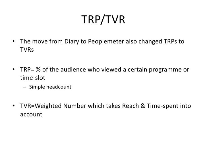 media planning trp full form