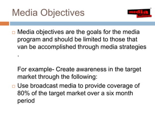Media Objectives Media planning | PPTX
