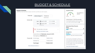 BUDGET & SCHEDULE
 