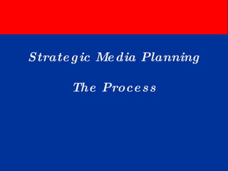Strategic Media Planning The Process 
