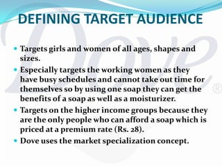 Used oversized models, elderly women to convey the messageDove Evolution FilmShift from broadcast media to digital media, YouTube & Blogs