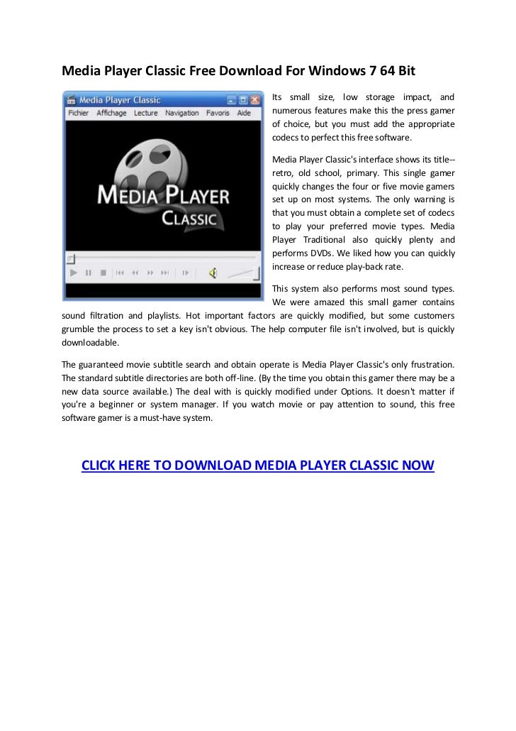 free download movie player for windows 7 64 bit