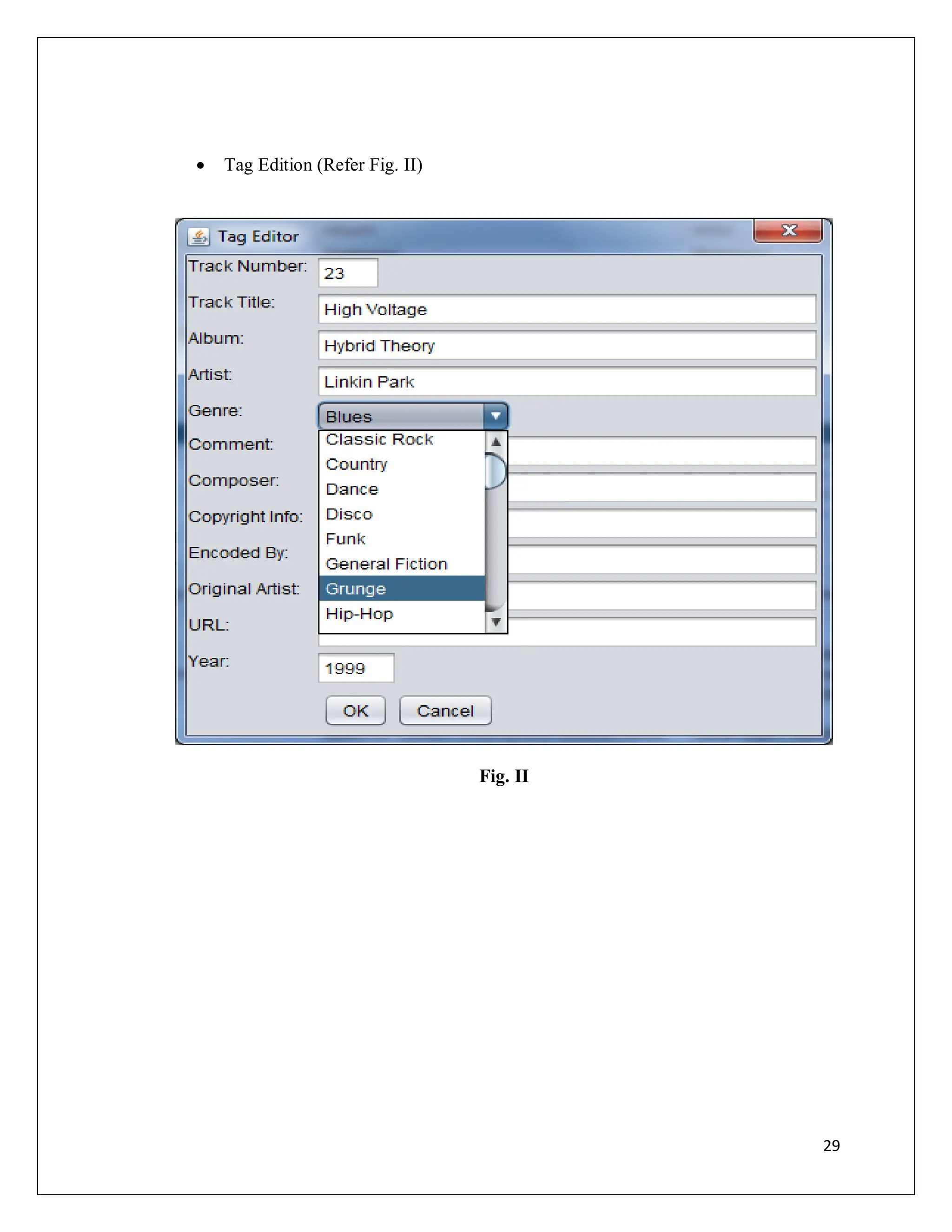 29
 Tag Edition (Refer Fig. II)
Fig. II
 
