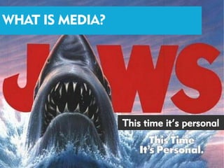 WHAT IS MEDIA?




                 This time it’s personal
 