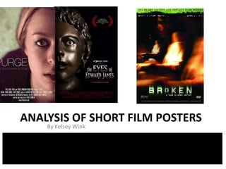 ANALYSIS OF SHORT FILM POSTERS
    By Kelsey Wink
 