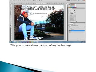 This print screen shows the start of my double page
 