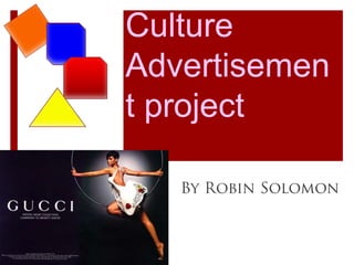Media & CultureAdvertisement project By Robin Solomon 