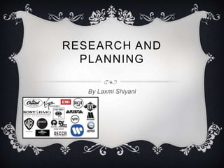 RESEARCH AND 
PLANNING 
By Laxmi Shiyani 
 