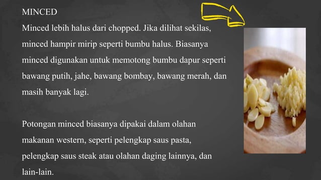 JENIS-JENIS POTONGAN SAYUR