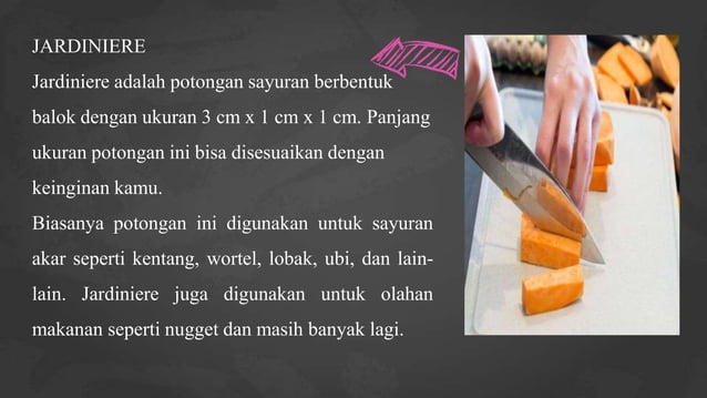 JENIS-JENIS POTONGAN SAYUR