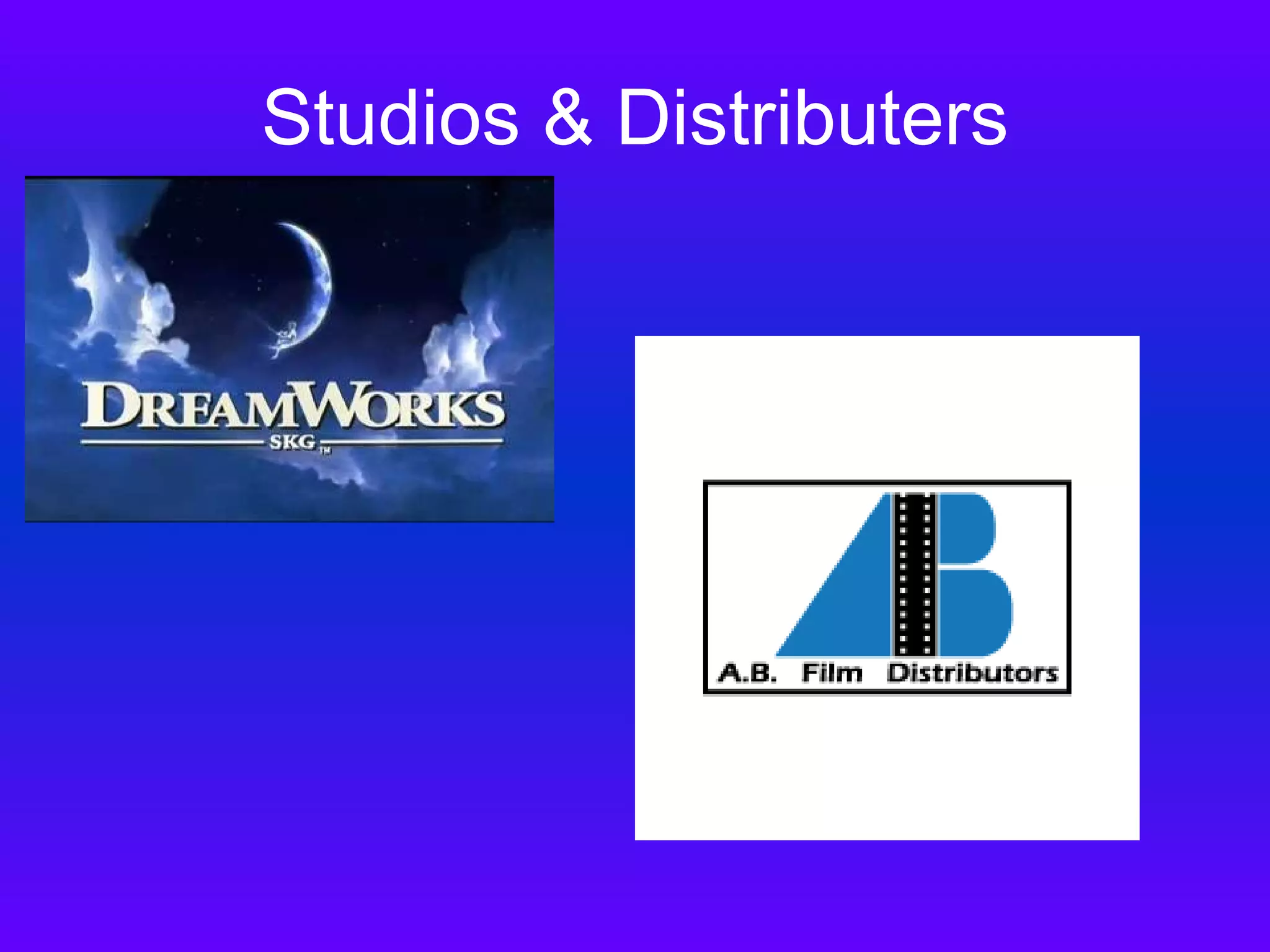 Studios & Distributers 