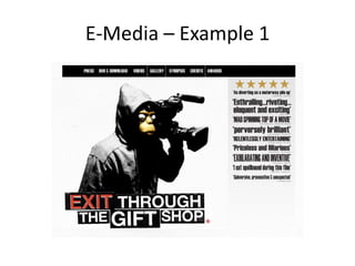 E-Media – Example 1
 