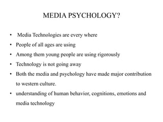 Media psychology | PPTX