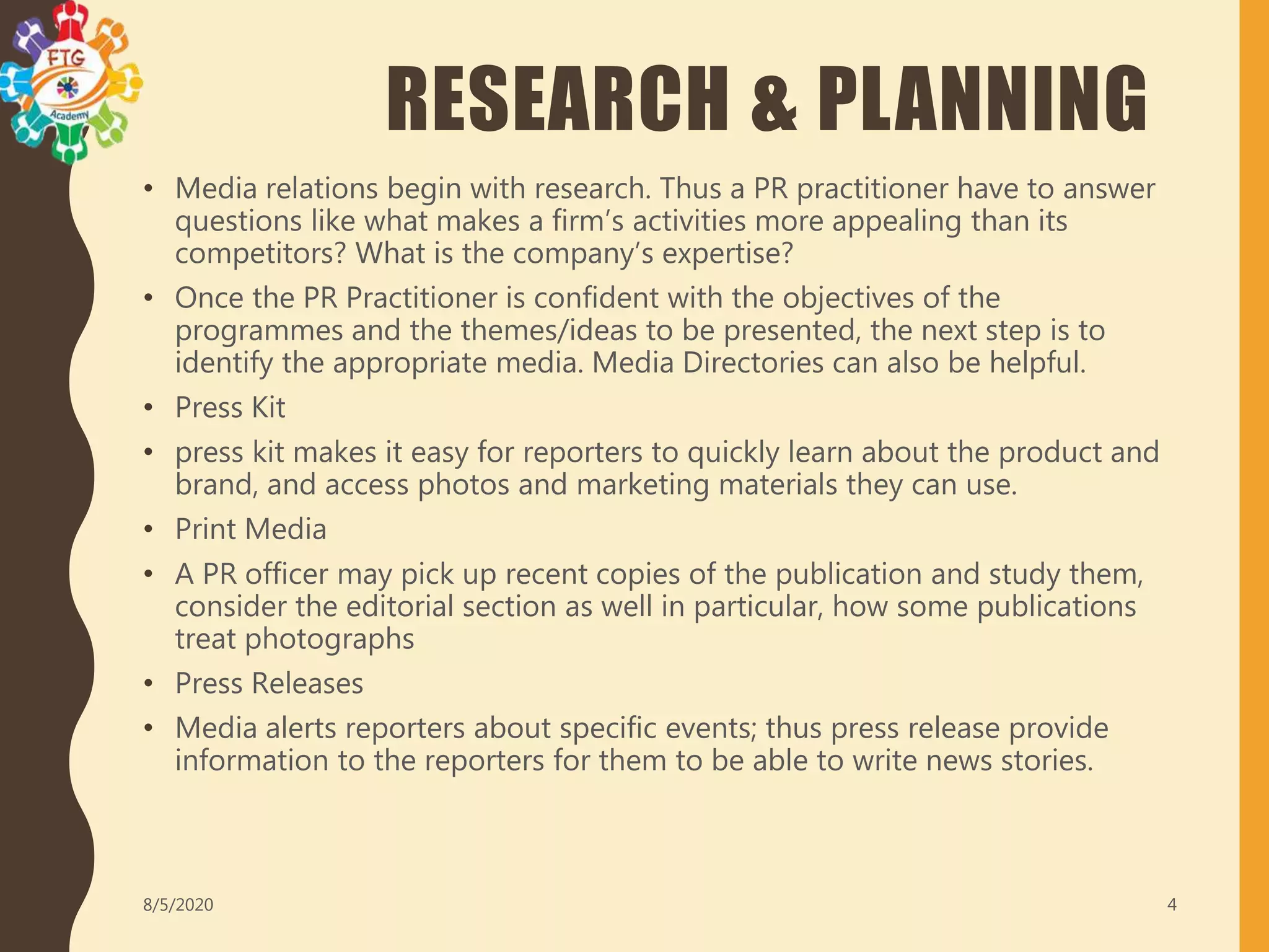 Media & Public Relations | PPTX