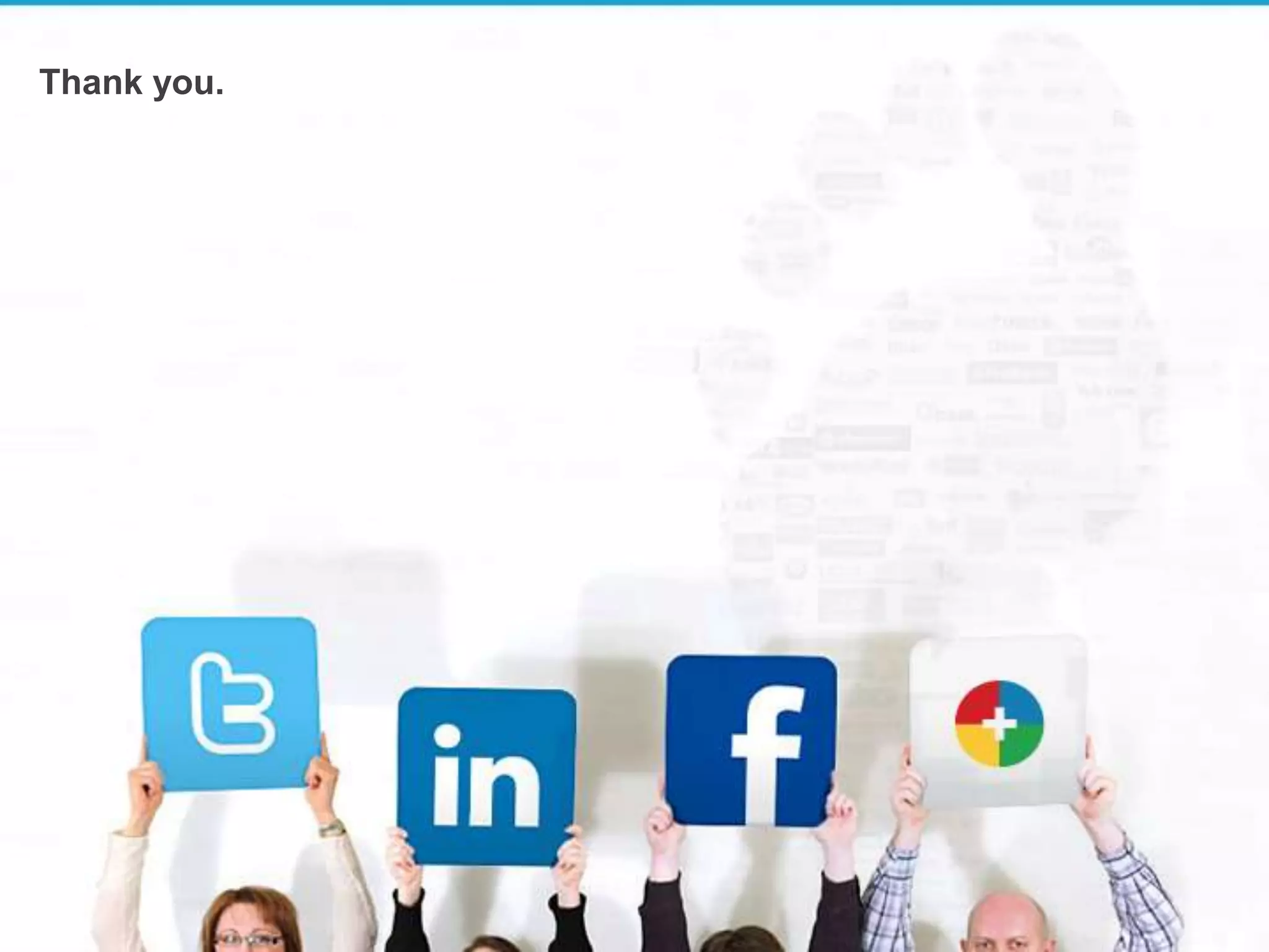 Your Business – How it can count – Wealth
Management
You manage 100’s of thousands of households & Your marketing
effort may be limited based on knowledge of your customer –
Advisors have no window to access intelligence
realSociable can:
Notify each broker when a client changes jobs or buys a new
home
There is a Window of Opportunity to upsell but also connect and
keep the relationship strong.
realSociable can:
Let you know when there is a specific event one of your big
clients is attending who may be a flight risk.
realSociable can:
Allow you to preview twitter conversations your customer is
having with another firm.
Business is social.
Thank you.
 